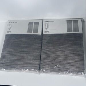 IKEA Blekdraba Gray 2 Packs of 2 Pair Curtain 57x98 Panels NEW